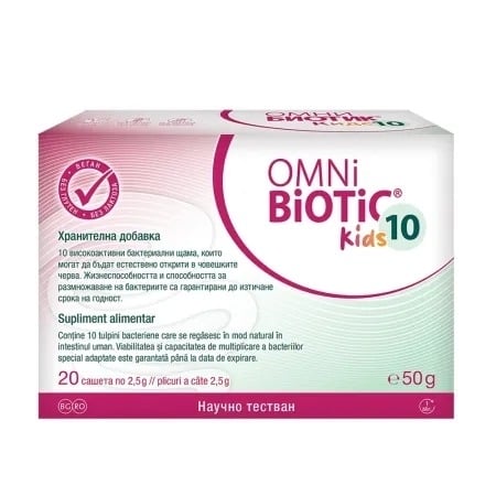 Omni-Biotic 10 Kids, 20 plicuri, Institut Allergosan