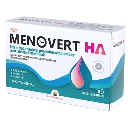 Ovule vaginale Menovert HA, 10 ovule, Sun Wave Pharma