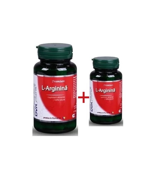 Pachet L-Arginina, 60 + 30 capsule, DVR Pharm Pachet L-Arginina, 60 + 30 capsule, DVR Pharm