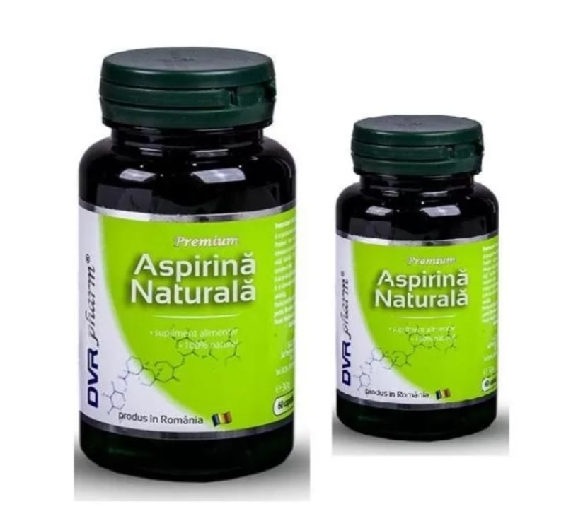 Pachet Aspirina Naturala, 60 + 30 capsule, DVR Pharm Pachet Aspirina Naturala, 60 + 30 capsule, DVR Pharm