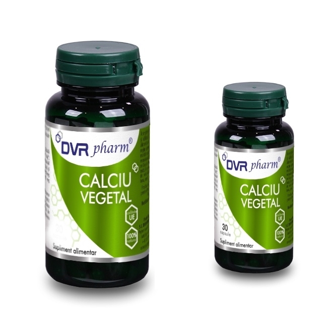 Pachet Calciu vegetal, 60 + 30 capsule, DVR Pharm Pachet Calciu vegetal, 60 + 30 capsule, DVR Pharm
