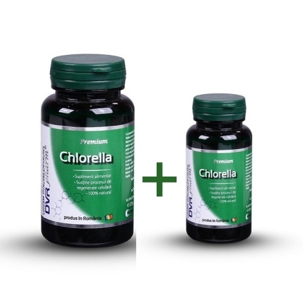Pachet Chlorella, 60 + 30 capsule, DVR Pharm Pachet Chlorella, 60 + 30 capsule, DVR Pharm