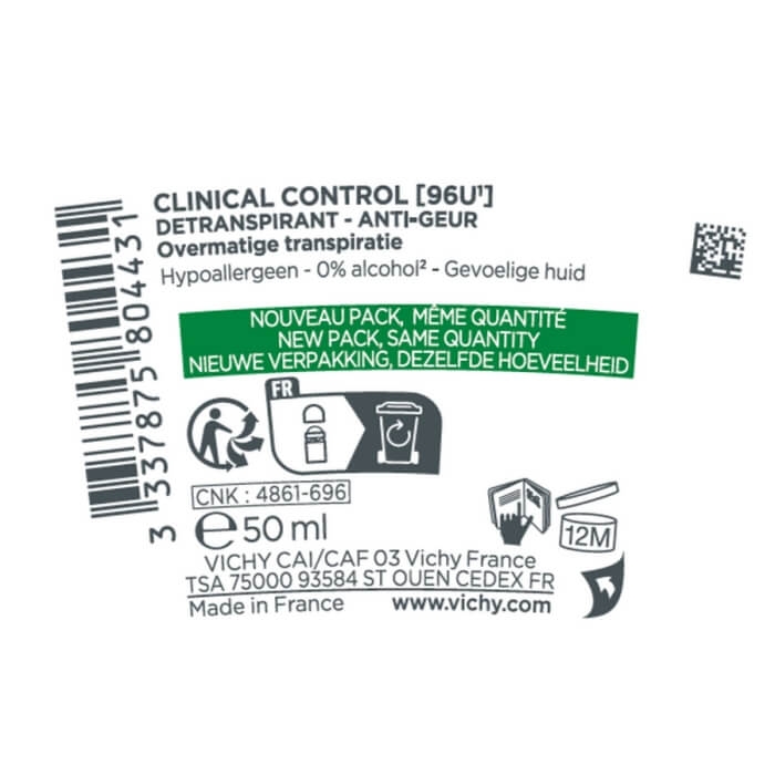 Pachet Deodorant roll-on Clinical Control 96h, 50 ml + 50 ml, Vichy Pachet Deodorant roll-on Clinical Control 96h, 50 ml + 50 ml, Vichy