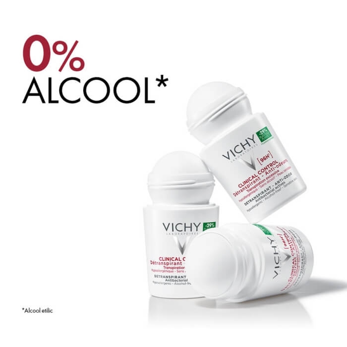 Pachet Deodorant roll-on Clinical Control 96h, 50 ml + 50 ml, Vichy Pachet Deodorant roll-on Clinical Control 96h, 50 ml + 50 ml, Vichy
