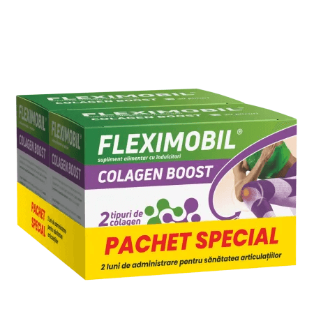Pachet Fleximobil Colagen Boost, 2 x 30 plicuri, Fiterman Pharma Pachet Fleximobil Colagen Boost, 2 x 30 plicuri, Fiterman Pharma