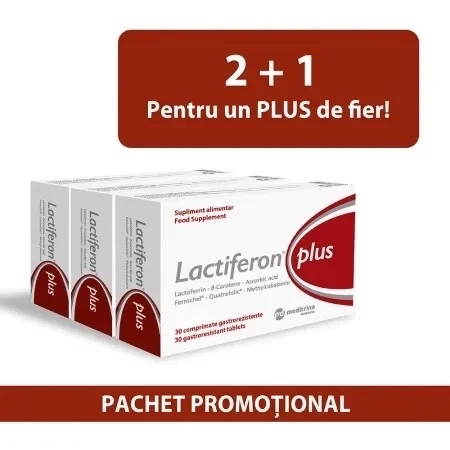 Pachet Lactiferon Plus, 30 comprimate, 3 cutii, Meditrina Pharmaceuticals Pachet Lactiferon Plus, 30 comprimate, 3 cutii, Meditrina Pharmaceuticals