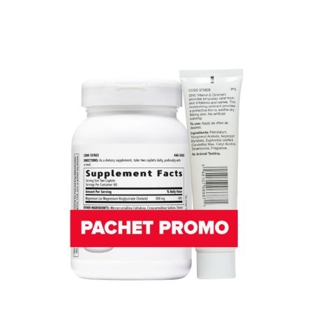 Pachet Magnesium Glycinate 120 capsule + Unguent cu vitamina E 50 g