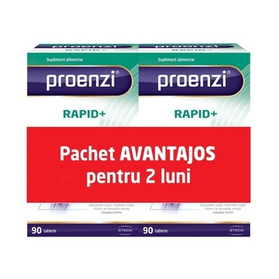 Pachet Proenzi Artrostop Rapid+, 90 + 90 tablete, Walmark
