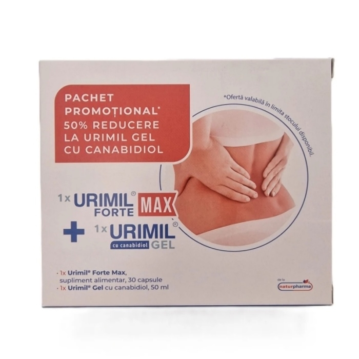 Pachet Urimil Forte Max, 30 capsule + Urimil gel, 50ml, Naturpharma Pachet Urimil Forte Max, 30 capsule + Urimil gel, 50ml, Naturpharma