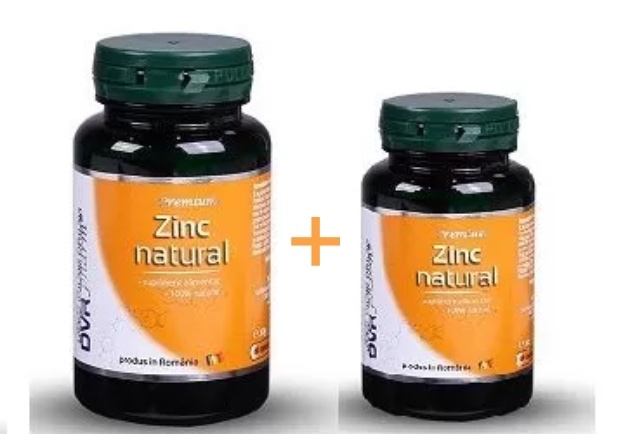 Pachet Zinc natural, 60 + 30 capsule, DVR Pharm Pachet Zinc natural, 60 + 30 capsule, DVR Pharm