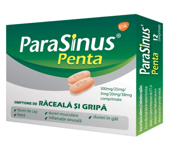 Parasinus Penta, 12 comprimate, GSK (Haleon) Parasinus Penta, 12 comprimate, GSK (Haleon)