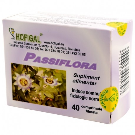 Passiflora, 40 comprimate, Hofigal Passiflora, 40 comprimate, Hofigal