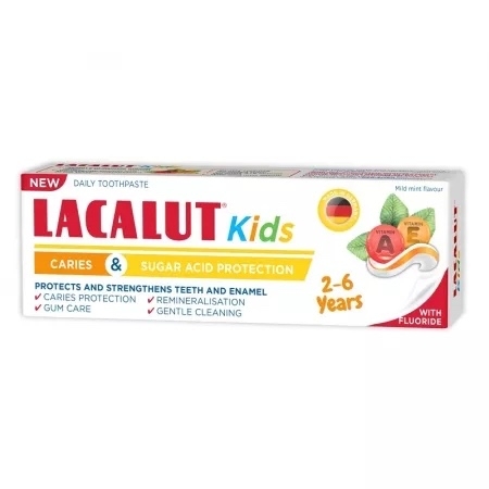 Pasta de dinti Kids, 2-6 ani, 55 ml, Lacalut Pasta de dinti Kids, 2-6 ani, 55 ml, Lacalut