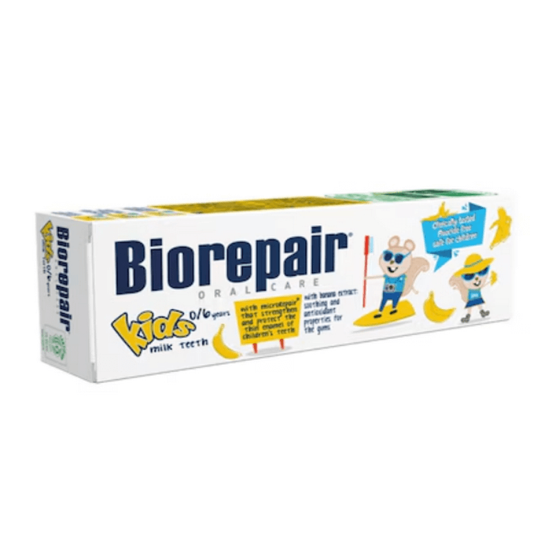 Pasta de dinti Kids cu aroma de banane 0-6 ani, 50 ml, Biorepair Pasta de dinti Kids cu aroma de banane 0-6 ani, 50 ml, Biorepair