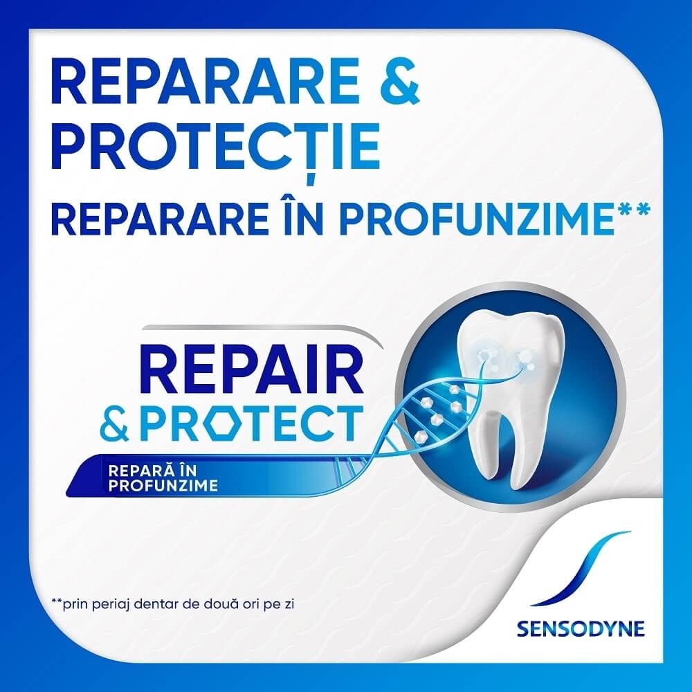Pasta de dinti Repair & Protect Cool Mint, 75 ml, Sensodyne Pasta de dinti Repair & Protect Cool Mint, 75 ml, Sensodyne