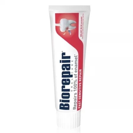 Pasta pentru dinti sensibili Fast Sensitive Repair, 75 ml, Biorepair Pasta pentru dinti sensibili Fast Sensitive Repair, 75 ml, Biorepair