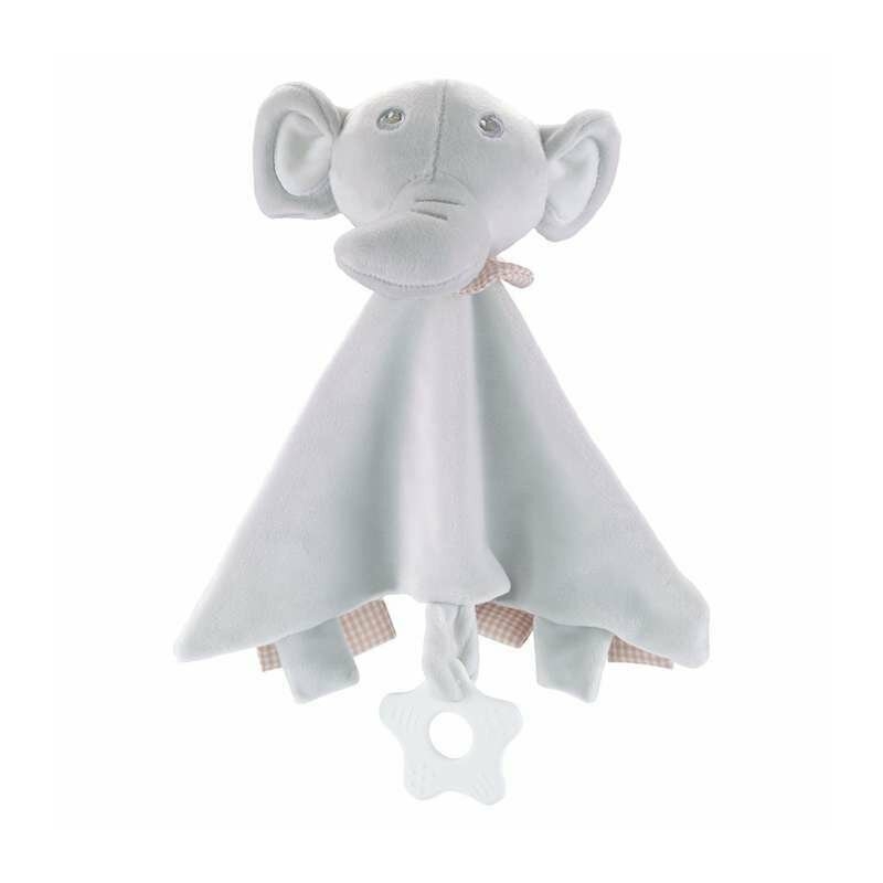 Paturica, Free2Play, Elephant, Moale, Cu zornaitoare, Cu jucarie dentitie, 33 x 33 x 8 cm, Grey Paturica, Free2Play, Elephant, Moale, Cu zornaitoare, Cu jucarie dentitie, 33 x 33 x 8 cm, Grey