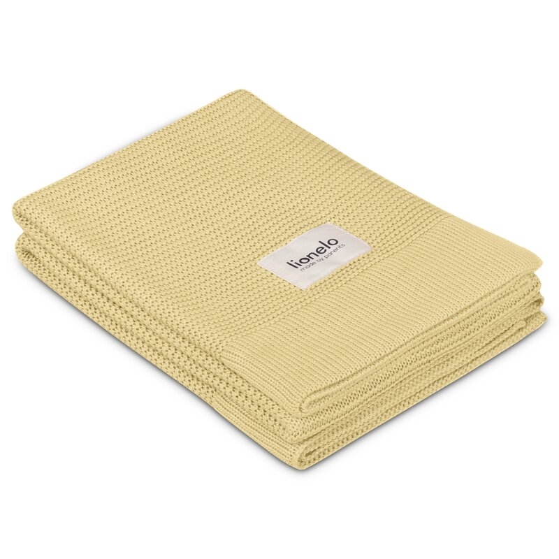 Paturica multifunctionala, Lionelo, Din bambus, Cu proprietati de termoreglare, Antibacteriana, Antifungica, Antialergice, Lavabila la masina de spalat, 100x75 cm, Galben