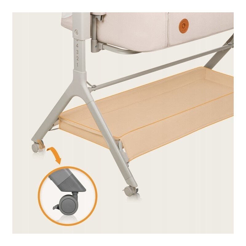 Patut co-sleeper, Lionelo, Leonie Plus, Pliabil, Cu sistem de leganare, Cu setare unghiulara, Reglabil in 6 pozitii pe inaltime, Conform cu standardele europeane de securitate EN1130 si EN16890, Bej Patut co-sleeper, Lionelo, Leonie Plus, Pliabil, Cu sistem de leganare, Cu setare unghiulara, Reglabil in 6 pozitii pe inaltime, Conform cu standardele europeane de securitate EN1130 si EN16890, Bej