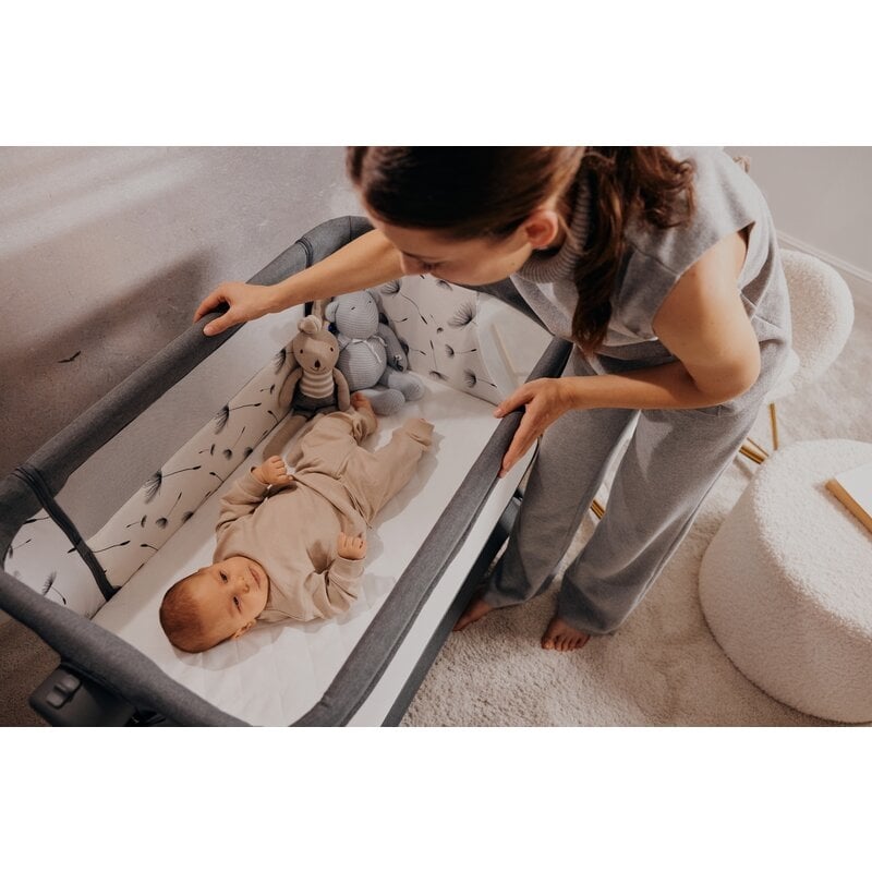 Patut co-sleeper, Lionelo, Leonie Plus, Pliabil, Cu sistem de leganare, Cu setare unghiulara, Reglabil in 6 pozitii pe inaltime, Conform cu standardele europeane de securitate EN1130 si EN16890, Bej Patut co-sleeper, Lionelo, Leonie Plus, Pliabil, Cu sistem de leganare, Cu setare unghiulara, Reglabil in 6 pozitii pe inaltime, Conform cu standardele europeane de securitate EN1130 si EN16890, Bej