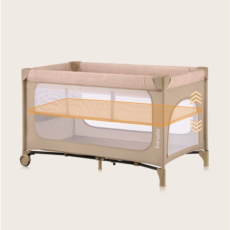 Patut pliant, Lionelo, Jasmin Easy Fold, Pana la 15 kg, Usor de pliat, Cu doua nivele, Cu saltea ergonomica T25, Cu intrare laterala cu fermoar, 2 roti cu frana, 120 x 60 cm, Conform cu EN 716, 0-36 luni, Bej Patut pliant, Lionelo, Jasmin Easy Fold, Pana la 15 kg, Usor de pliat, Cu doua nivele, Cu saltea ergonomica T25, Cu intrare laterala cu fermoar, 2 roti cu frana, 120 x 60 cm, Conform cu EN 716, 0-36 luni, Bej