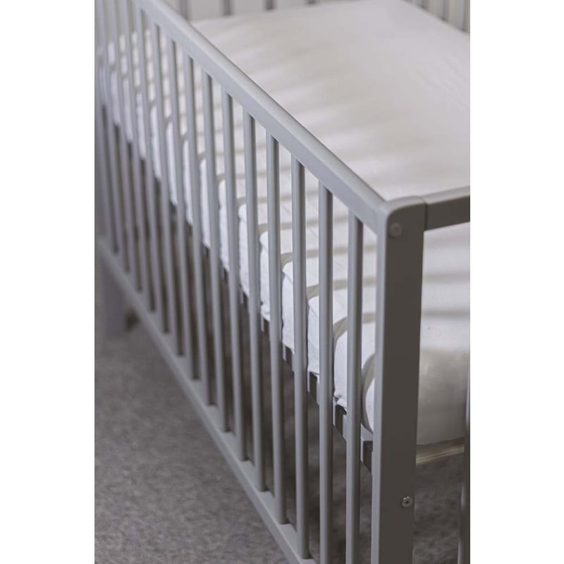 Petite&Mars - Cearceaf cu eleastic, Soft Dream, Din Jersey, Lavabil la masina pana la 40 de garde, 120x60 cm, Alb Petite&Mars - Cearceaf cu eleastic, Soft Dream, Din Jersey, Lavabil la masina pana la 40 de garde, 120x60 cm, Alb
