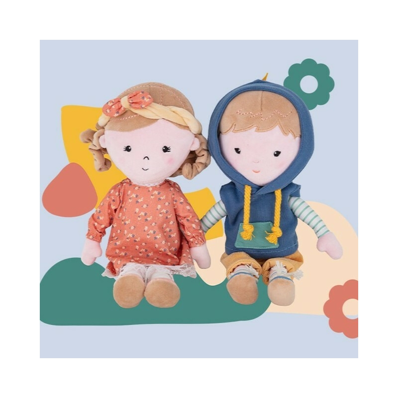 Petite&Mars - Papusa Sophie 14 x 34 cm, 0 luni, 35 cm, Roz