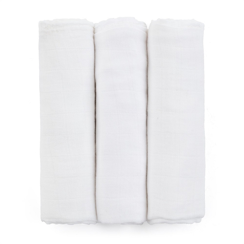 Petite&Mars - Set 3 scutece din muselina de bambus Moussy Total White, Hipoalergenice, 68 x 68 cm, Certificate Oeko Tex Standard 100, Alb Petite&Mars - Set 3 scutece din muselina de bambus Moussy Total White, Hipoalergenice, 68 x 68 cm, Certificate Oeko Tex Standard 100, Alb