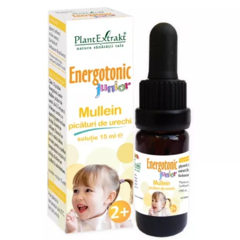 Picaturi de urechi Energotonic Junior Mullein, 15 ml, PlantExtrakt Picaturi de urechi Energotonic Junior Mullein, 15 ml, PlantExtrakt