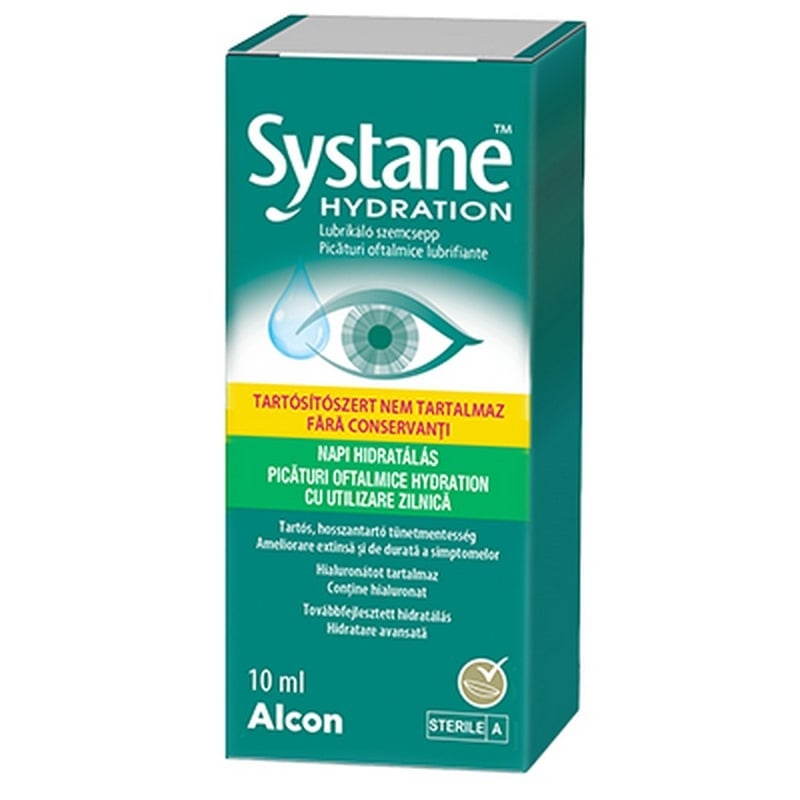 Picaturi oftalmice fara conservanti Systane Hydration, 10 ml, Alcon Picaturi oftalmice fara conservanti Systane Hydration, 10 ml, Alcon