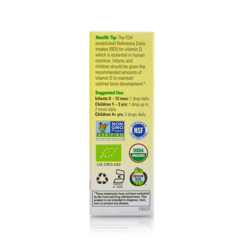 Vitamina D3 picaturi organice 400 UI Childlife Essentials, 6.25 ml, Secom