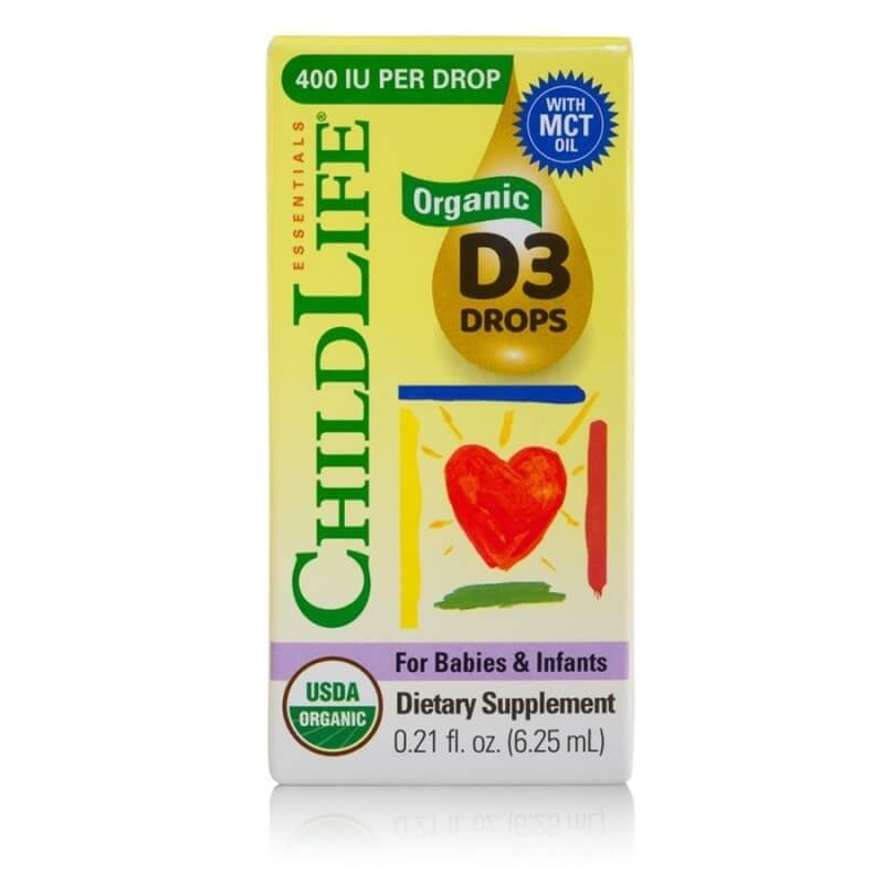 Vitamina D3 picaturi organice 400 UI Childlife Essentials, 6.25 ml, Secom