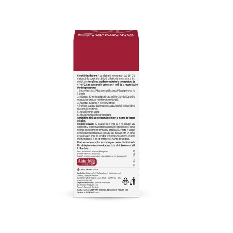 SiderAL Baby Picaturi pentru copii, flacon 30 ml + plic 4.5 g, Labormed
