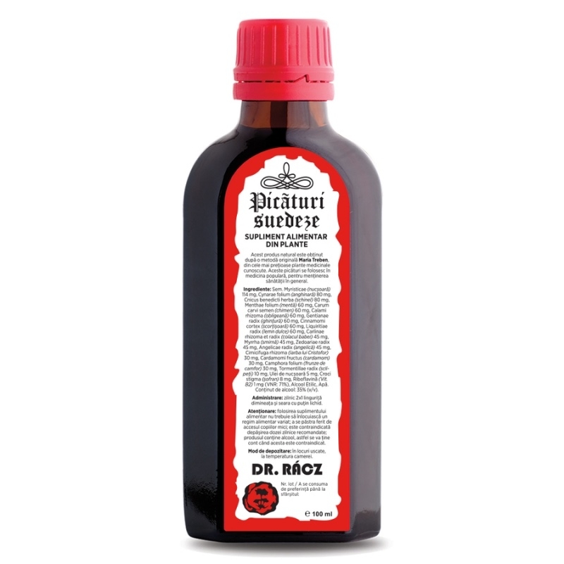Picaturi suedeze Dr. Racz, 100 ml, Parapharm Picaturi suedeze Dr. Racz, 100 ml, Parapharm