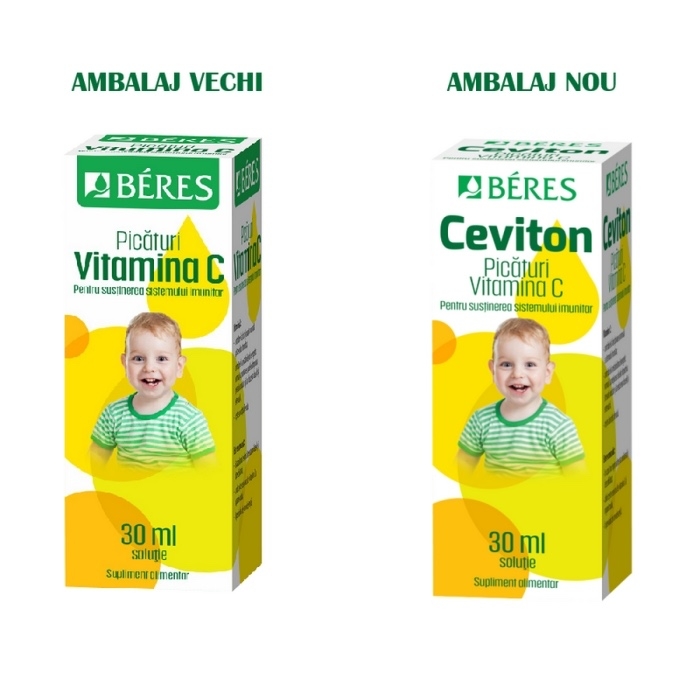Picaturi Vitamina C Ceviton, 30 ml, Beres Pharmaceuticals Picaturi Vitamina C Ceviton, 30 ml, Beres Pharmaceuticals