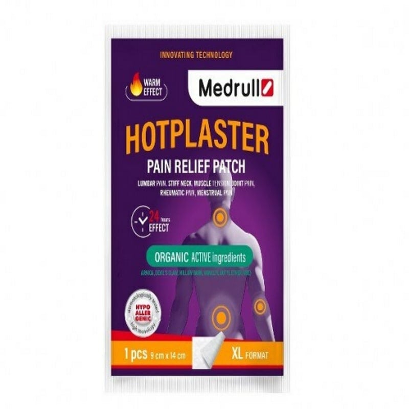 Plasture termic impotriva durerii cu efect de incalzire Hotplaster, 1 bucata, Medrull Plasture termic impotriva durerii cu efect de incalzire Hotplaster, 1 bucata, Medrull