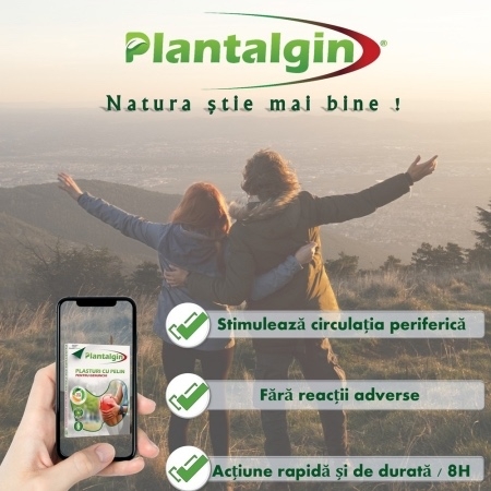 Plasturi cu pelin pentru dureri cervicale, 6 bucati, Plantalgin Plasturi cu pelin pentru dureri cervicale, 6 bucati, Plantalgin
