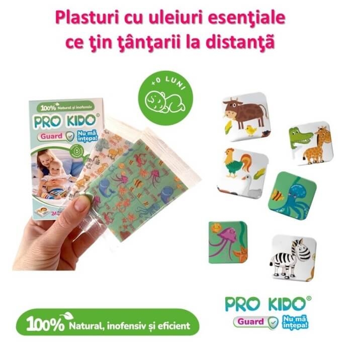 Plasturi difuzori naturali pentru bebelusi si copii Pro Kido Guard, 24 bucati, PharmaExcell