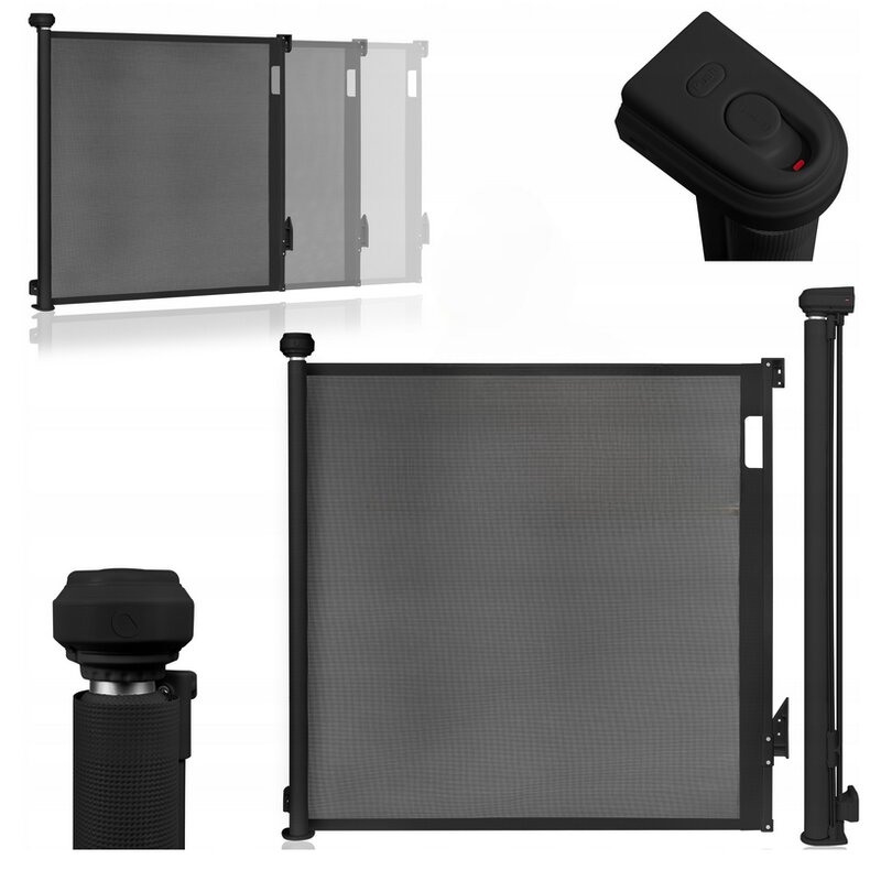 Poarta de siguranta, Lionelo, Thea, Cu suruburi, Textila, Retractabila, Mecanism dublu de blocare, Montaj universal, 80x140 cm, Conform cu standardul european de securitate EN1930, Negru Poarta de siguranta, Lionelo, Thea, Cu suruburi, Textila, Retractabila, Mecanism dublu de blocare, Montaj universal, 80x140 cm, Conform cu standardul european de securitate EN1930, Negru