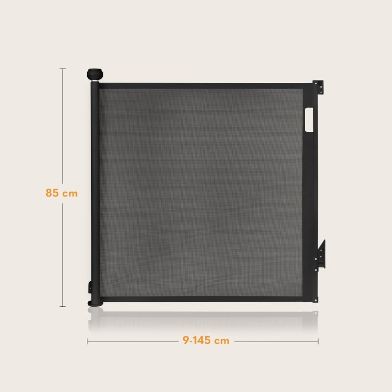 Poarta de siguranta, Lionelo, Thea, Cu suruburi, Textila, Retractabila, Mecanism dublu de blocare, Montaj universal, 80x140 cm, Conform cu standardul european de securitate EN1930, Negru Poarta de siguranta, Lionelo, Thea, Cu suruburi, Textila, Retractabila, Mecanism dublu de blocare, Montaj universal, 80x140 cm, Conform cu standardul european de securitate EN1930, Negru