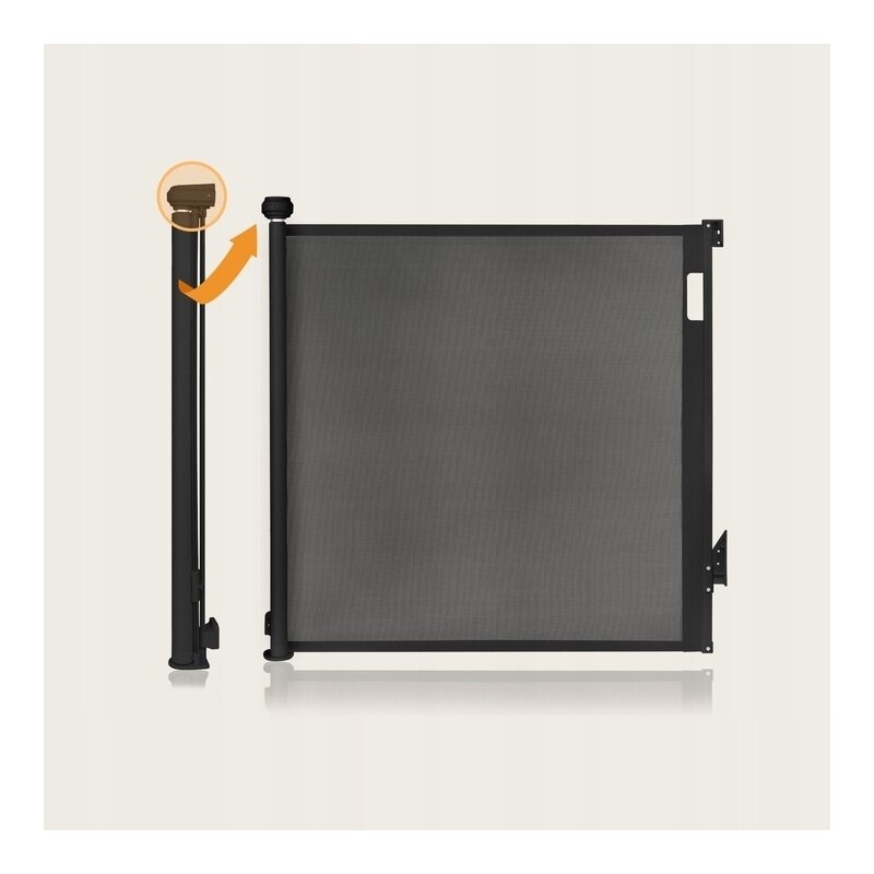 Poarta de siguranta, Lionelo, Thea, Cu suruburi, Textila, Retractabila, Mecanism dublu de blocare, Montaj universal, 80x140 cm, Conform cu standardul european de securitate EN1930, Negru Poarta de siguranta, Lionelo, Thea, Cu suruburi, Textila, Retractabila, Mecanism dublu de blocare, Montaj universal, 80x140 cm, Conform cu standardul european de securitate EN1930, Negru