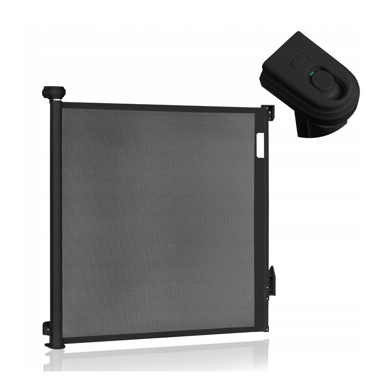 Poarta de siguranta, Lionelo, Thea, Cu suruburi, Textila, Retractabila, Mecanism dublu de blocare, Montaj universal, 80x140 cm, Conform cu standardul european de securitate EN1930, Negru Poarta de siguranta, Lionelo, Thea, Cu suruburi, Textila, Retractabila, Mecanism dublu de blocare, Montaj universal, 80x140 cm, Conform cu standardul european de securitate EN1930, Negru
