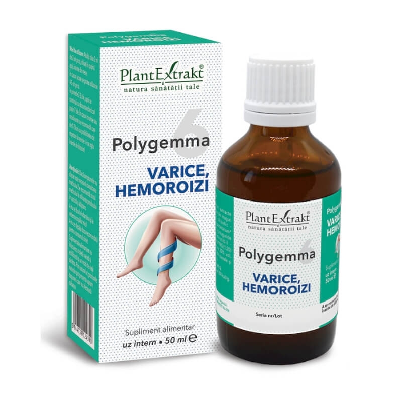 Polygemma 6, Varice si Hemoroizi, 50 ml, PlantExtrakt Polygemma 6, Varice si Hemoroizi, 50 ml, PlantExtrakt