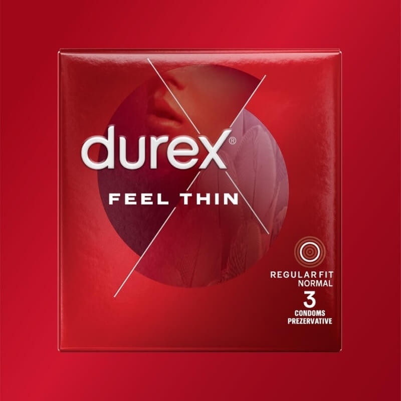 Prezervative Feel Thin, 3 bucati, Durex Prezervative Feel Thin, 3 bucati, Durex