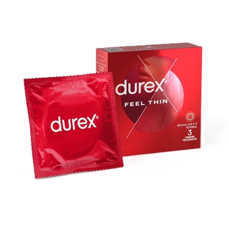 Prezervative Feel Thin, 3 bucati, Durex Prezervative Feel Thin, 3 bucati, Durex