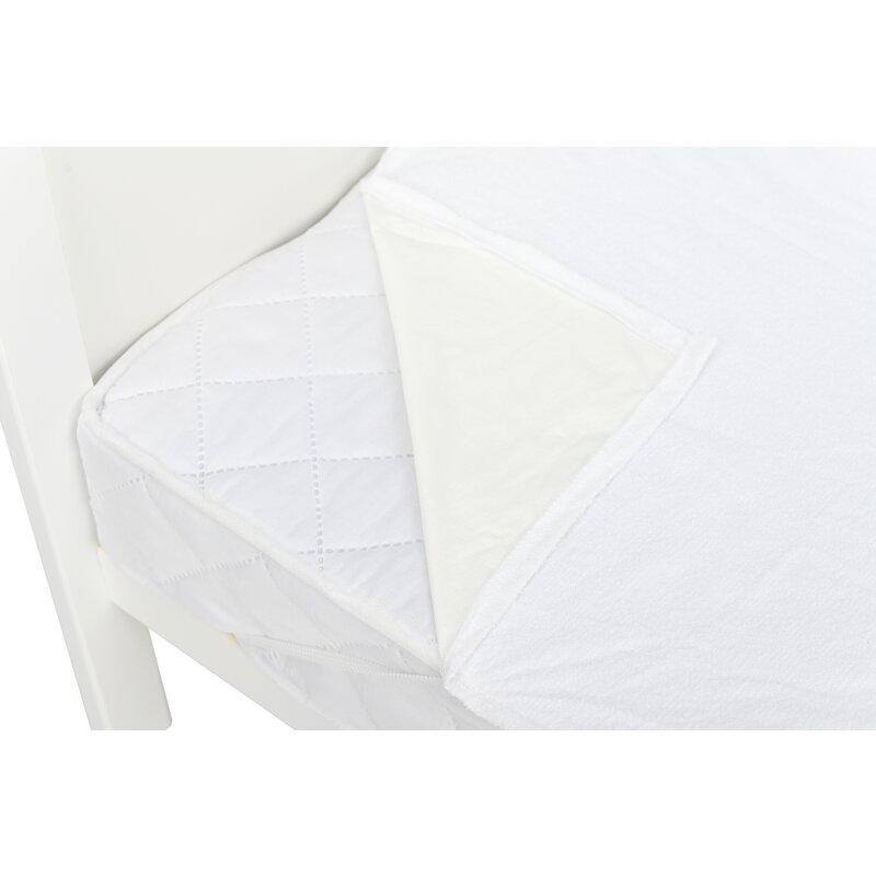 Protectie impermeabila, Qmini, Pentru patuturi 160x80 cm, Alb