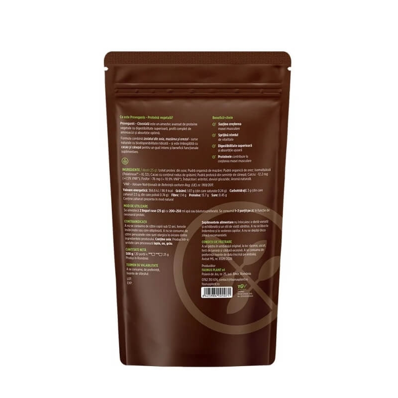 Pudra proteica vegetala 500g, Faunus Plant Pudra proteica vegetala 500g, Faunus Plant