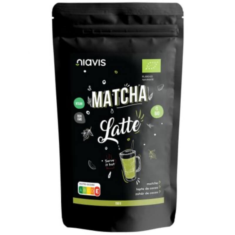 Matcha Latte pulbere ecologica, 150 g, Niavis Matcha Latte pulbere ecologica, 150 g, Niavis