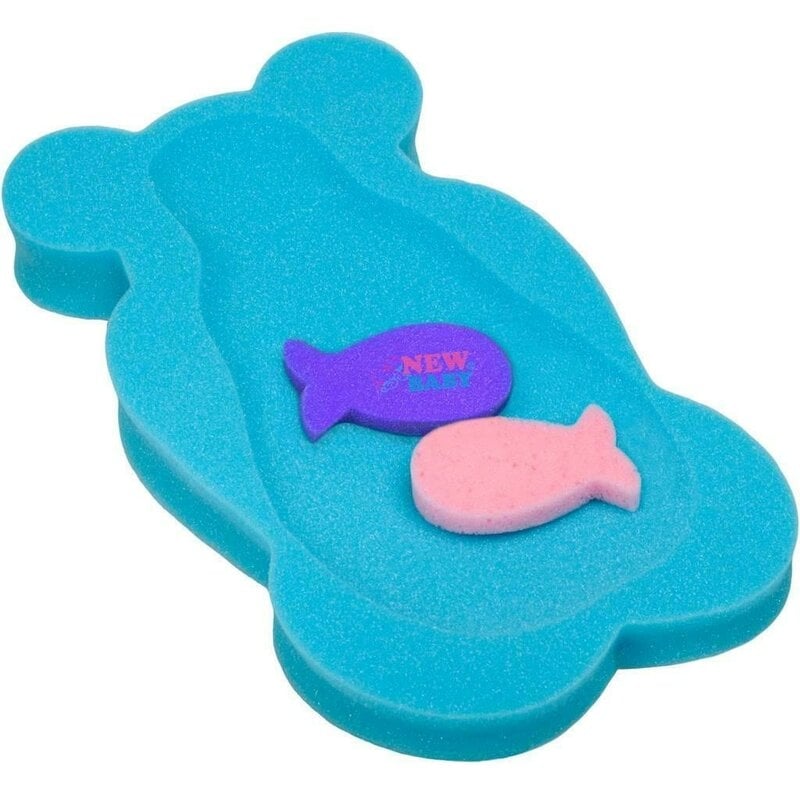 Reductor de baie, New Baby, Maxi, Din burete, 58 cm, Cu jucarii din spuma, Bear Blue Reductor de baie, New Baby, Maxi, Din burete, 58 cm, Cu jucarii din spuma, Bear Blue
