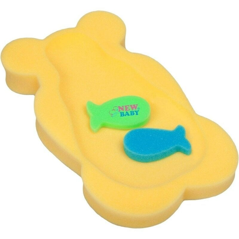 Reductor de baie, New Baby, Maxi, Din burete, 58 cm, Cu jucarii din spuma, Bear Yellow Reductor de baie, New Baby, Maxi, Din burete, 58 cm, Cu jucarii din spuma, Bear Yellow